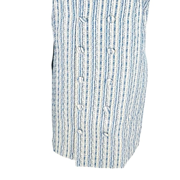 Tuckernuck NEW Ethereal Tweed Bianca Sleeveless Blue Stripe Mini Dress Size S - Picture 7 of 12